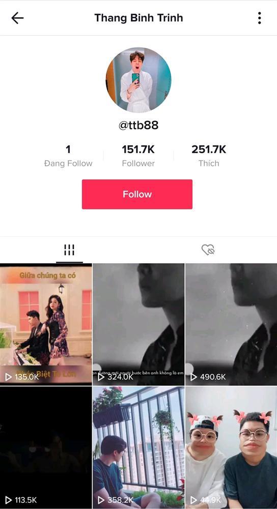 Trịnh Thăng Bình theo dõi duy nhất Vũ Khắc Tiệp, nhập hội chỉ follow mình em-1