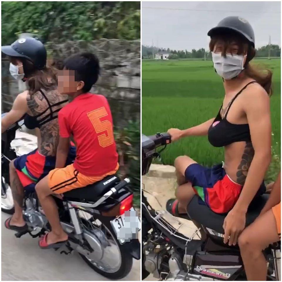 Xuất hiện thanh niên xăm trổ ăn mặc trên đàn bà dưới đàn ông, biết giới tính thật mà choáng-1