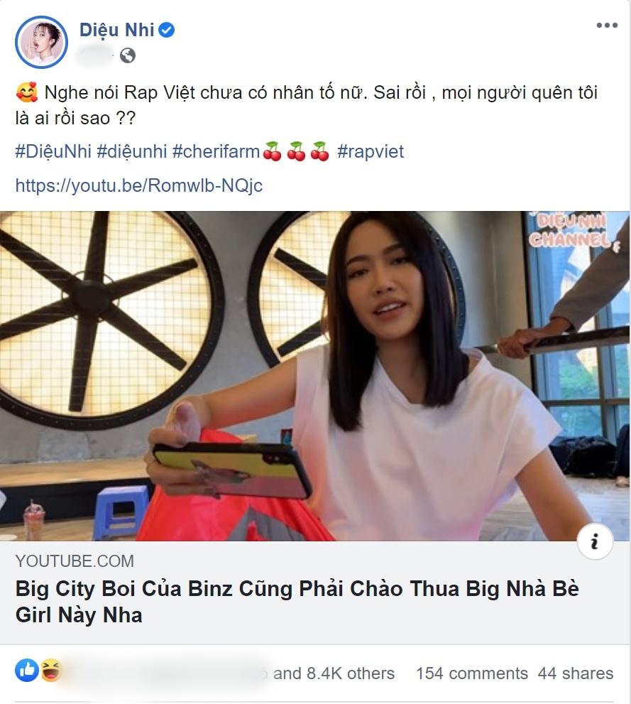 Nghe tin Rap Việt có thí sinh nữ đầu tiên, Diệu Nhi lập tức đòi tham gia mùa sau-1