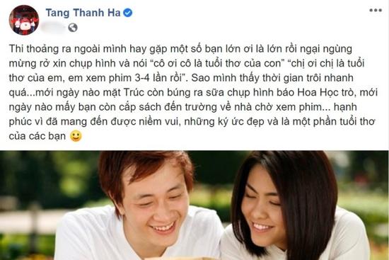 Tăng Thanh Hà hạnh phúc khi là tuổi thơ của nhiều khán giả