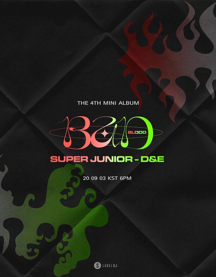 Nhóm nhỏ Super Junior D&E (Donghae & Eunhyuk) thông báo trở lại cùng mini album vol4 (Bad Blood) vào 3/9.