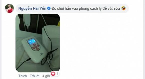 Hải Yến Idol vắt sữa cho con trong khu cách ly của bệnh viện-2