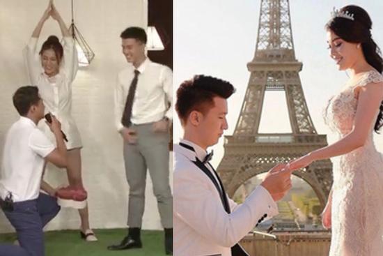 Thanh Sơn 'bắt trend' cầu hôn Huỳnh Anh dưới tháp Eiffel