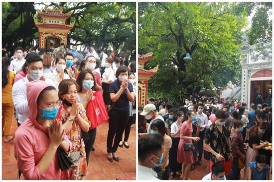 Hà Nội tạm đóng cửa phủ Tây Hồ do hàng nghìn người chen chân đi lễ đầu tháng cô hồn giữa mùa dịch