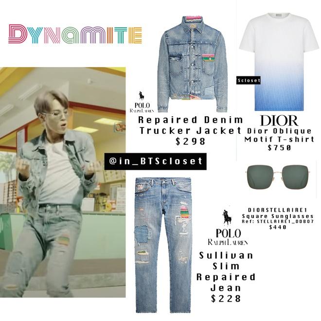 Mẫu áo phông của Dior hiện được bán 750 USD và kính râm 440 USD. Ảnh: @in_BTScloset.