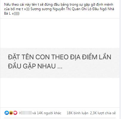 Chỉ một post đặt tên theo nơi tình yêu bắt đầu, dân mạng nghĩ ra cả vạn cái tên bá đạo-1