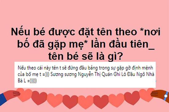 Chỉ một post đặt tên theo nơi tình yêu bắt đầu, dân mạng nghĩ ra cả vạn cái tên bá đạo