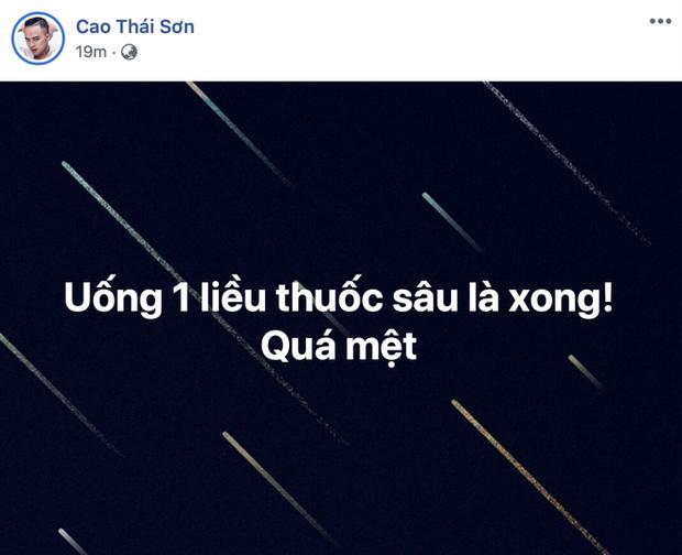 Cao Thái Sơn gây hoang mang khi đăng status ám chỉ tự tử-1