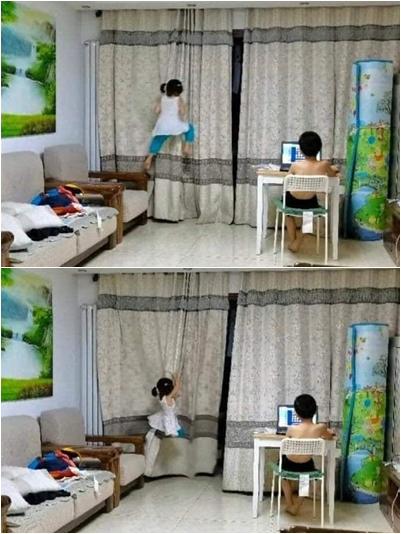 Cứ ngỡ có con gái bớt mệt nhưng nhìn chúng nghịch như giặc thế này thì bố mẹ hóa trầm cảm-1