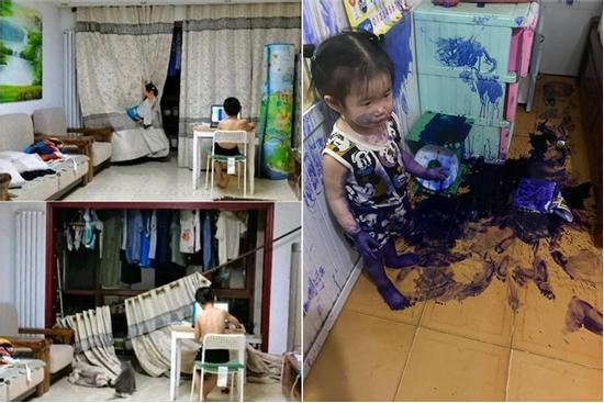 Cứ ngỡ có con gái bớt mệt nhưng nhìn chúng nghịch như giặc thế này thì bố mẹ hóa trầm cảm