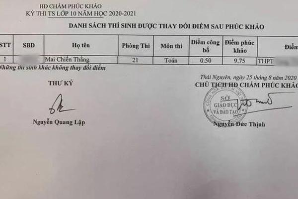 Thí sinh thi trường chuyên phúc khảo từ 1 lên 9 điểm-2