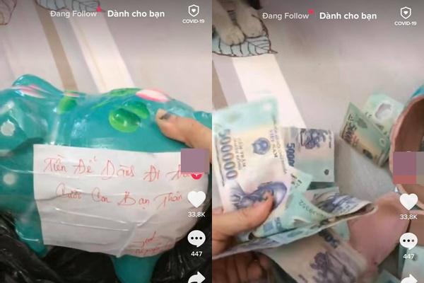 Xuýt xoa cô dâu trẻ cổ đeo đầy vàng còn được chồng tặng bánh kem ngập tiền ở đám cưới-5