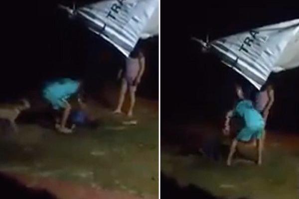 Clip: Người đàn ông bị vợ và con trai trói tay chân, dùng dép vả liên tiếp vào mặt ở Hà Nội-2