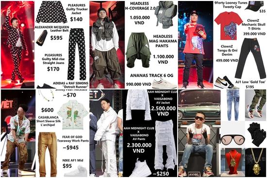 'Rap Việt' và 'King of Rap': Bóc giá quần áo dàn HLV ghế nóng, rap show nào 'chất' hơn?