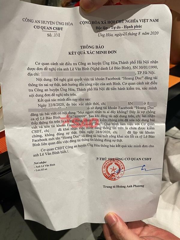 Lê Bảo Bình công khai kết quả xác minh ồn ào thiếu nợ, đồng ý tha thứ cho đối tượng đứng sau bài đăng vu khống-2