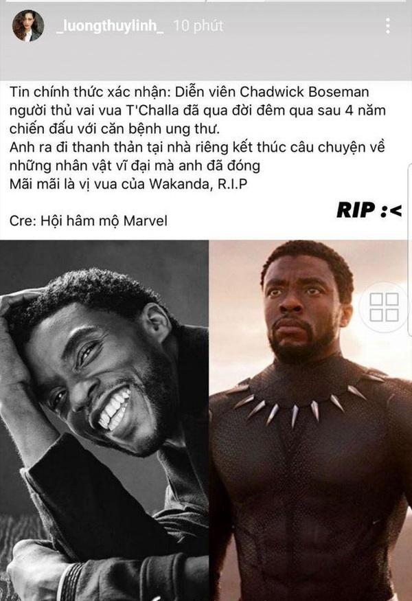 Bảo Thy, Văn Mai Hương và dàn sao Việt tiếc thương sự ra đi của Chadwick Boseman-5