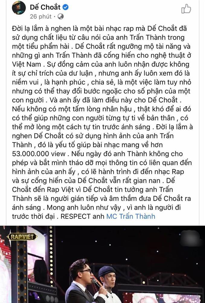 MV 53 triệu view của rapper Dế Choắt Rap Việt hóa ra từ Trấn Thành mà có-3