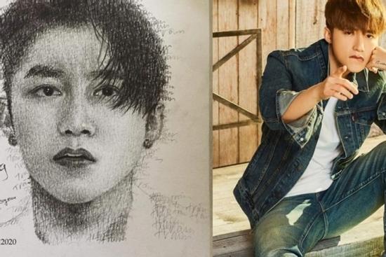 Bức tranh Sơn Tùng M-TP được vẽ bằng 3.000 chữ Trâm làm dậy sóng MXH