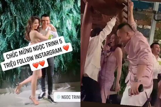 Chơi trội như Ngọc Trinh: Mở tiệc linh đình vì... Instagram đạt 5 triệu followers