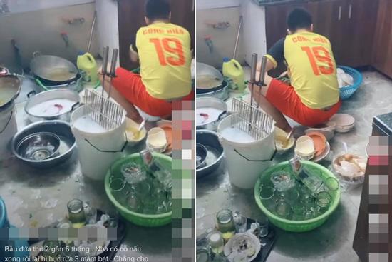 Bức ảnh vợ chụp chồng lúi húi bên đống bát ngổn ngang khiến cánh đàn ông phải suy nghĩ