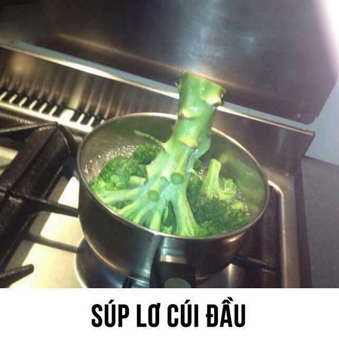 Canh súp lơ phiên bản nguyên cây