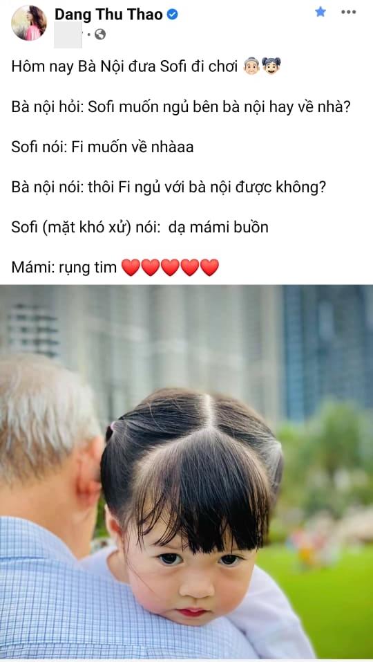 Hoa hậu Đặng Thu Thảo rụng tim vì một câu nói của ái nữ 2 tuổi-1