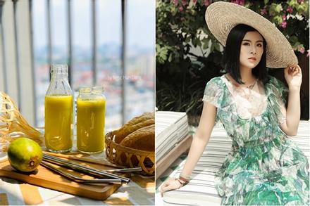Hoa hậu Ngọc Hân bày cách làm nước cóc ép 'ngon khó tả' cho ngày thu nắng đẹp