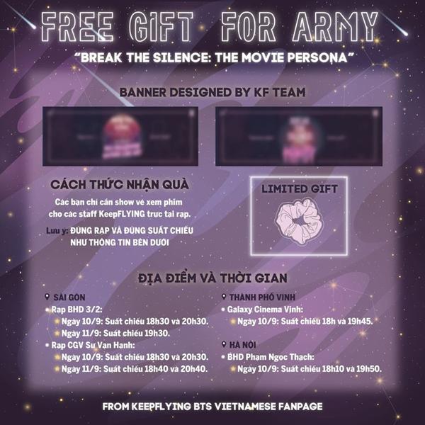 V-ARMY chơi lớn, tặng free gift mừng BREAK THE SILENCE: THE MOVIE công chiếu tại Việt Nam-2
