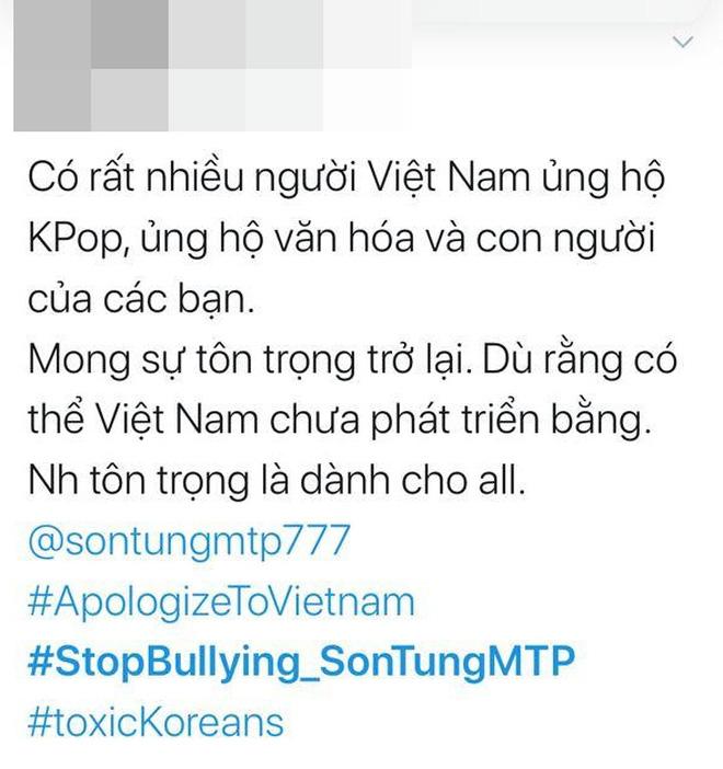 Dân mạng đẩy hashtag Dừng bắt nạt Sơn Tùng M-TP lên #1 trending Twitter Việt Nam khi netizen Hàn đi quá xa-4