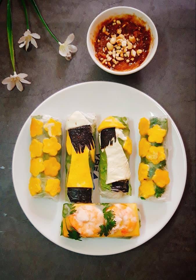 Ngưỡng mộ tài nấu ăn: Tạo hình gỏi cuốn thành bức tranh đậm đà bản sắc Việt-5
