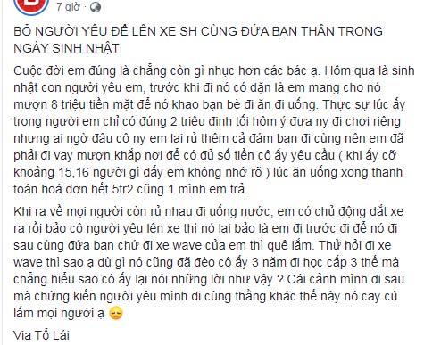 Bỏ 6 triệu tổ chức sinh nhật cho bạn gái, anh chàng cay đắng nhận combo nhục nhã-1