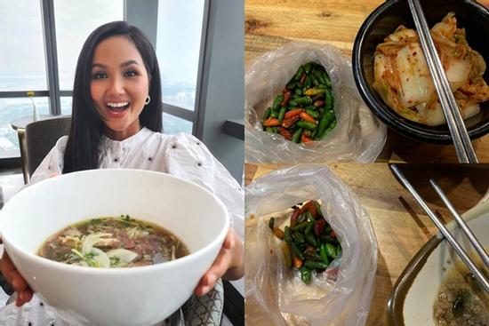 Hú hồn H'Hen Niê: Đi nhà hàng sang chảnh nhưng thủ sẵn bịch ớt từ nhà