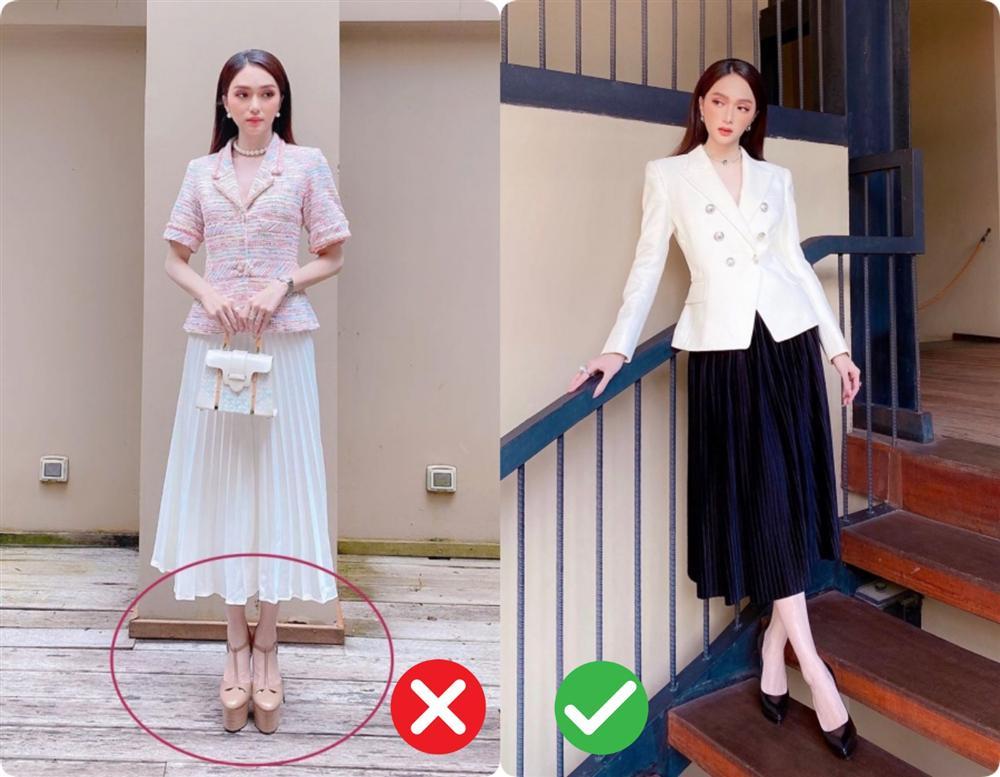 Diện váy điệu đà như nàng tiểu thư, Hương Giang lại bị dìm bởi chính đôi cao gót nặng trịch-3