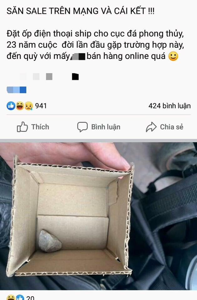 Hí hửng săn sale giá 1k, cô gái trẻ nhận ngay về cục đá để trong hộp-1