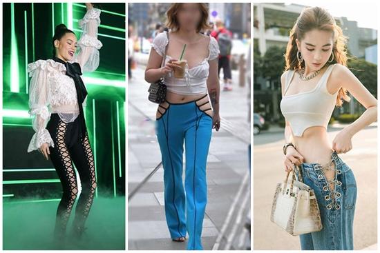 Đua theo Hà Hồ - Ngọc Trinh diện mốt quần cut-out, nhiều nàng bị ví như đòn bánh tét