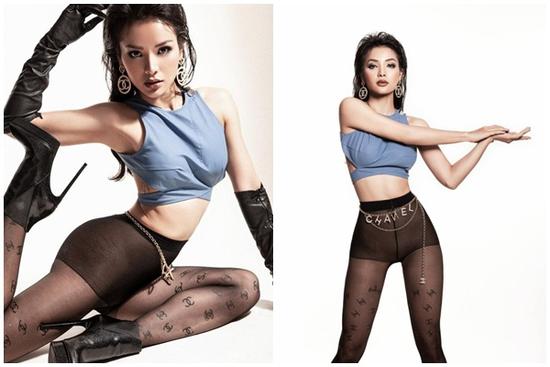 Phương Trinh Jolie diện quần tất giấy mỏng tang chụp hình phản cảm