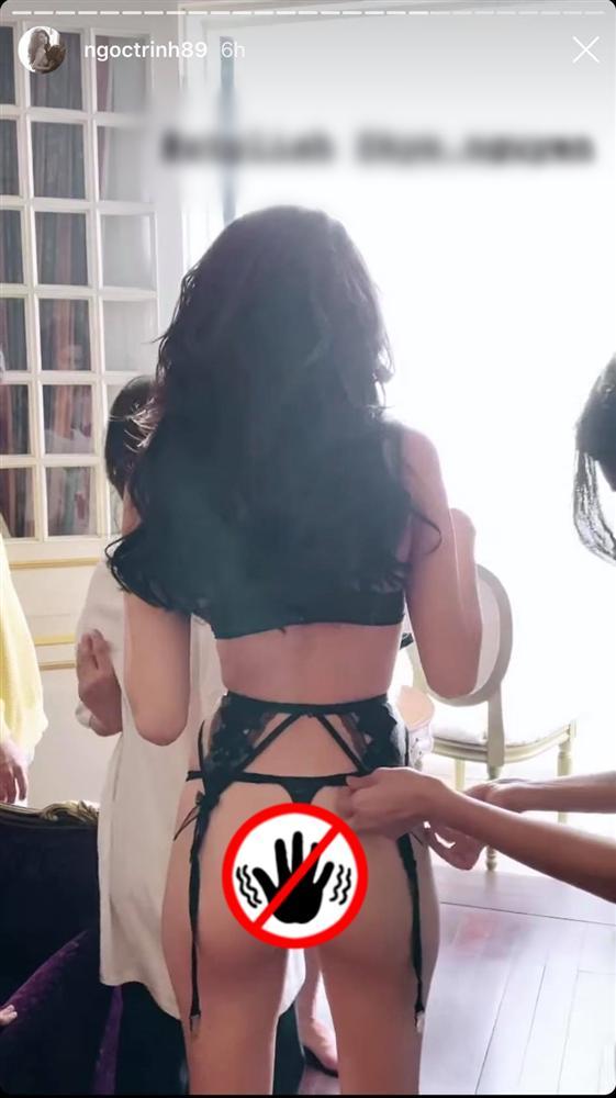 Ngọc Trinh khoe clip hậu trường chụp nội y với góc quay phản cảm-2