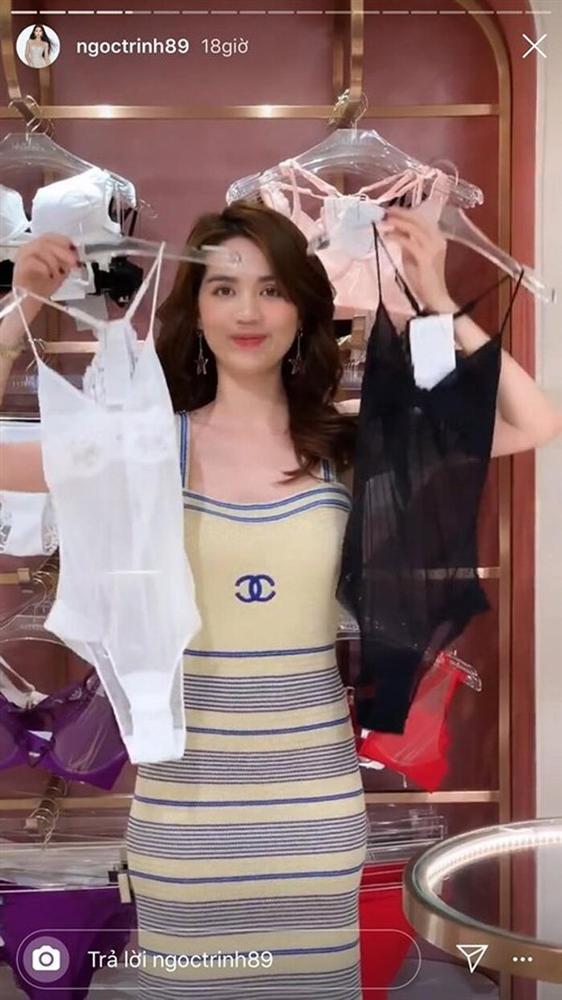 Ngọc Trinh khoe clip hậu trường chụp nội y với góc quay phản cảm-4