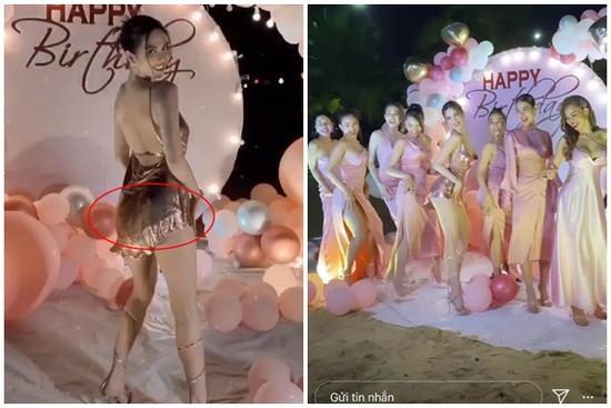 Ngọc Trinh đón tuổi 31 bằng đầm ngắn cũn hằn nội y