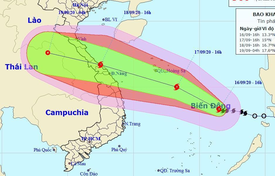 Bão số 5 có thể mạnh cấp 12-1