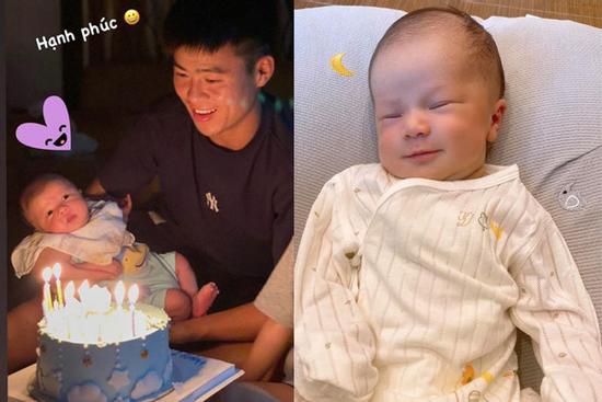 Đỗ Duy Mạnh - Quỳnh Anh khoe ảnh tiệc đầy tháng ấm áp của con trai