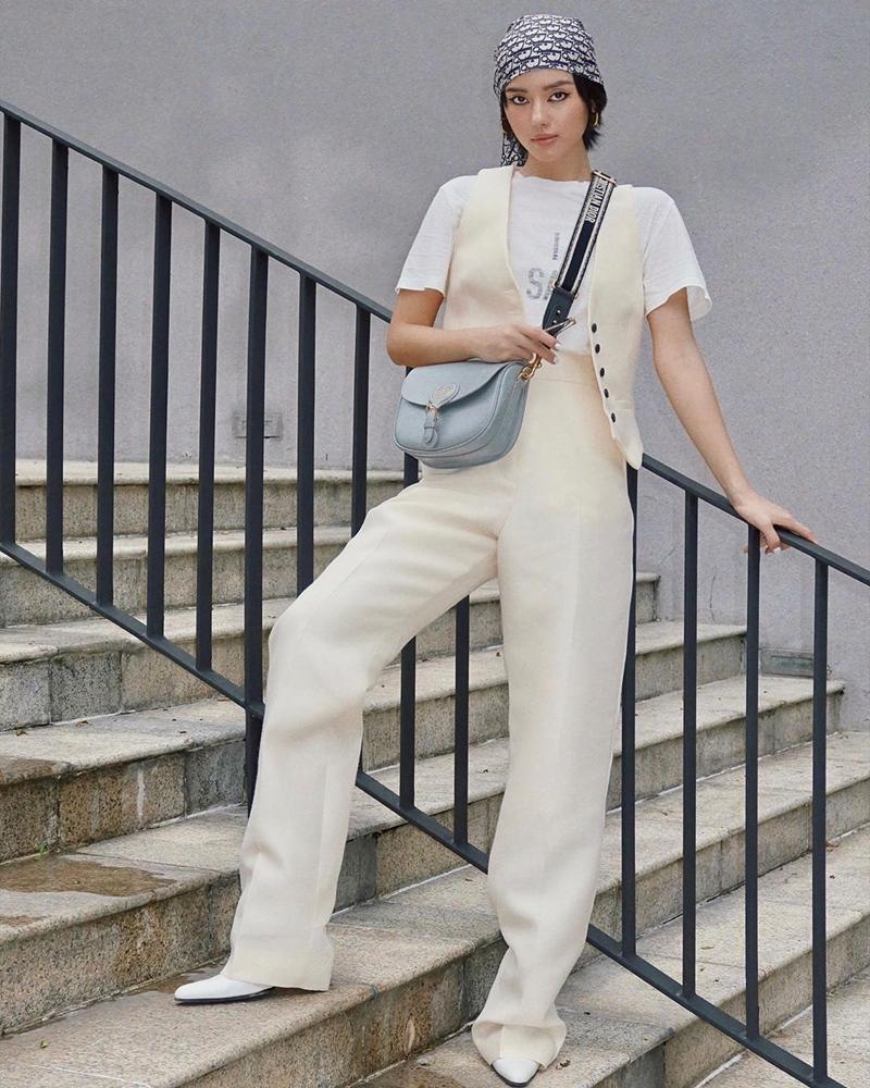 Cùng diện đồ hồng: Diệu Nhi khỏe khoắn - Khánh Vân hơi hướng menswear-5