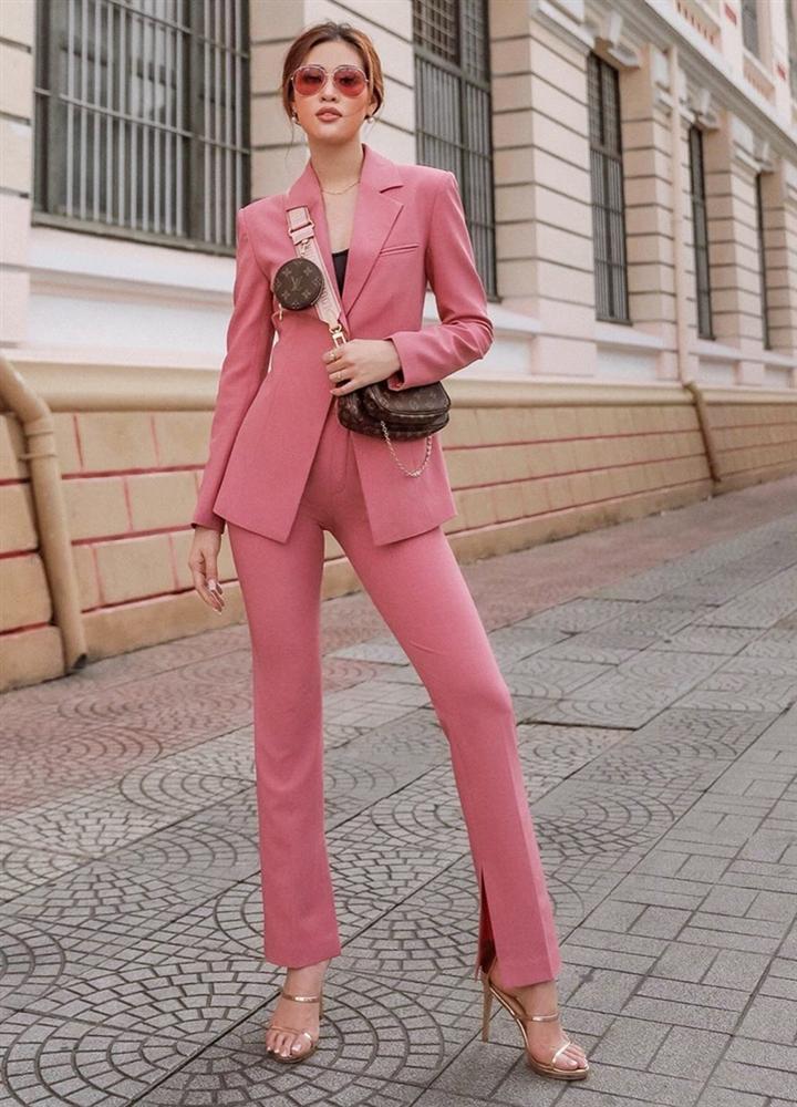 Cùng diện đồ hồng: Diệu Nhi khỏe khoắn - Khánh Vân hơi hướng menswear-7