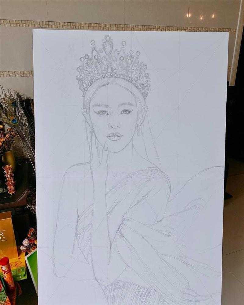 Bố hoa hậu Khánh Vân trổ tài vẽ con gái, kết quả khiến người xem bất ngờ-3