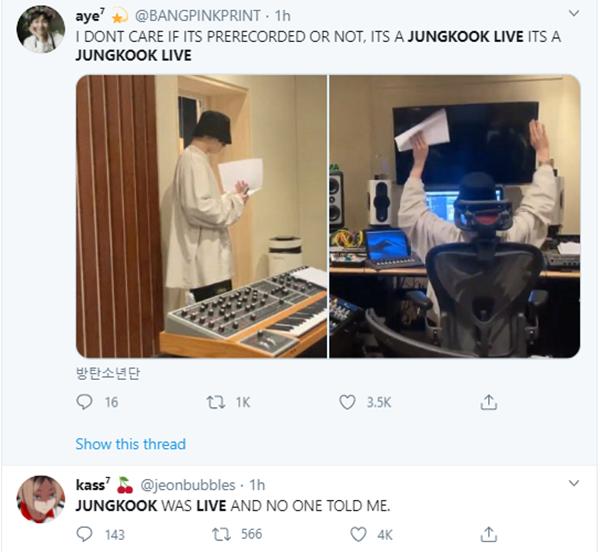 Phát live Youtube vỏn vẹn hơn 2 phút, Jungkook đã gây náo loạn twitter Mỹ-5