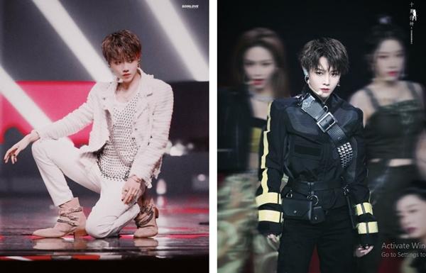 Lưu Vũ Hân luôn chọn đồ kín mít, không chịu khoe da thịt. Center của The9 bùng nổ khí chất trên sân khấu.