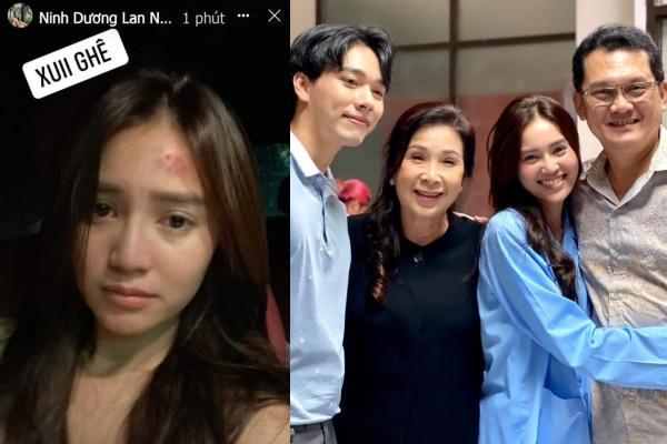 Còn đâu vòng eo 54cm, Ninh Dương Lan Ngọc lộ bụng bầu ở phim trường-5