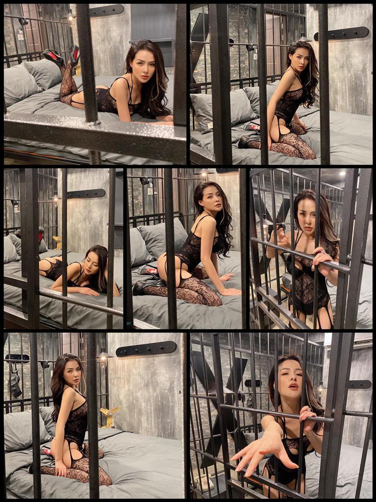 Ngân 98 lộ nhũ hoa khi đang livestream-9