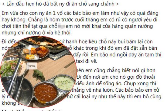 Lần đầu hẹn hò đi ăn vỉa hè bị bạn gái chê, thanh niên có màn xử lý gây tranh cãi