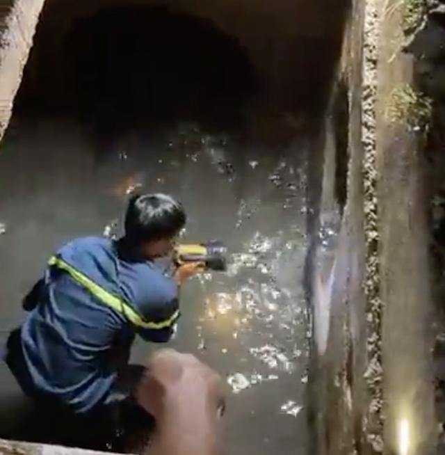 Kinh hoàng khoảnh khắc người phụ nữ lọt xuống mương, mất tích trong mưa lớn ở Đồng Nai-3